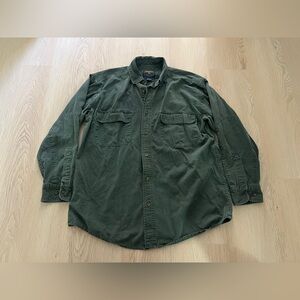 Vintage Woolrich Green Men's Size M Button Up Shirt Workwear